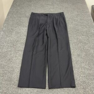 Kiton Dress Pants Mens 37W Black Wool Pleated Front Made in Italy Luxury Classic